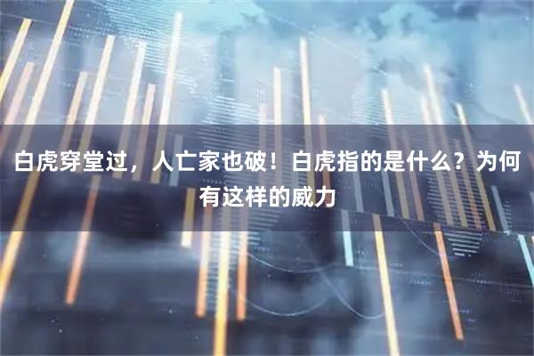 白虎穿堂过，人亡家也破！白虎指的是什么？为何有这样的威力